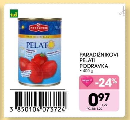 Paradižnikovi pelati Podravka