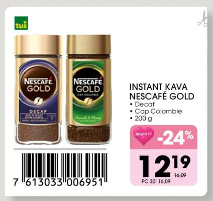 Instant kava Nescafe Gold