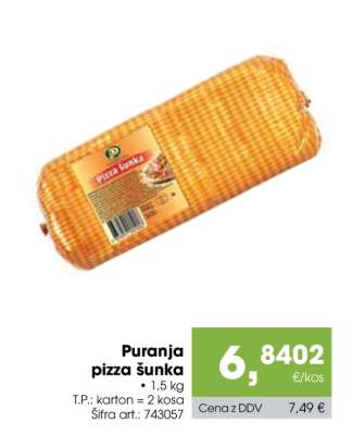 Puranja pizza šunka