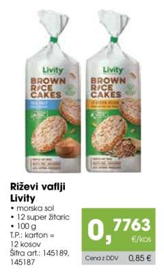 Riževi vaflji Livity