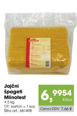 Jajčni špageti Mlinotest