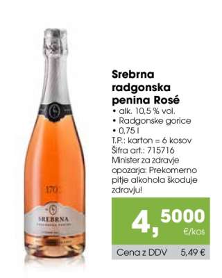 SREBRNA RADGONSKA PENINA ROSE
