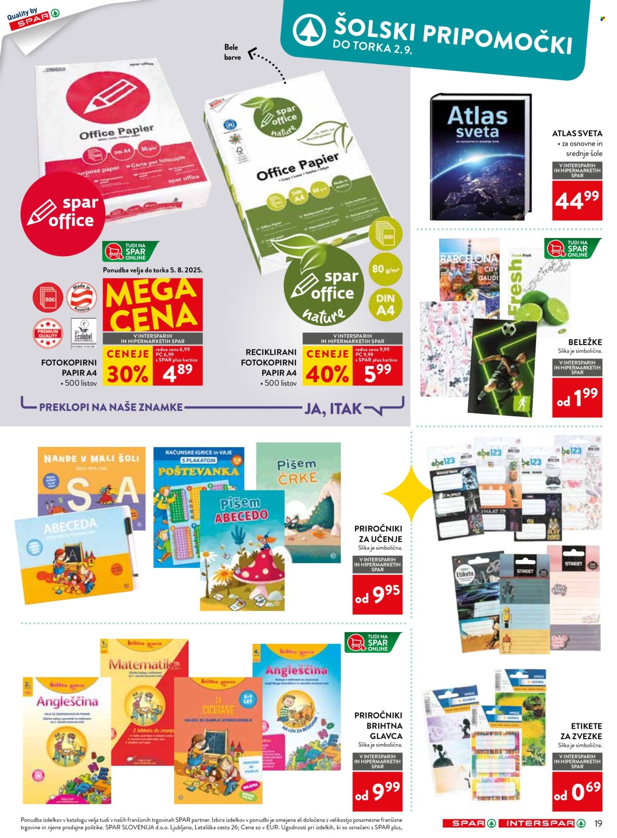 SPAR katalog - 30.7.2025 - 2.9.2025. Stran 19