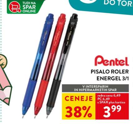 Pentel Pisalo Roler Energel 3/1