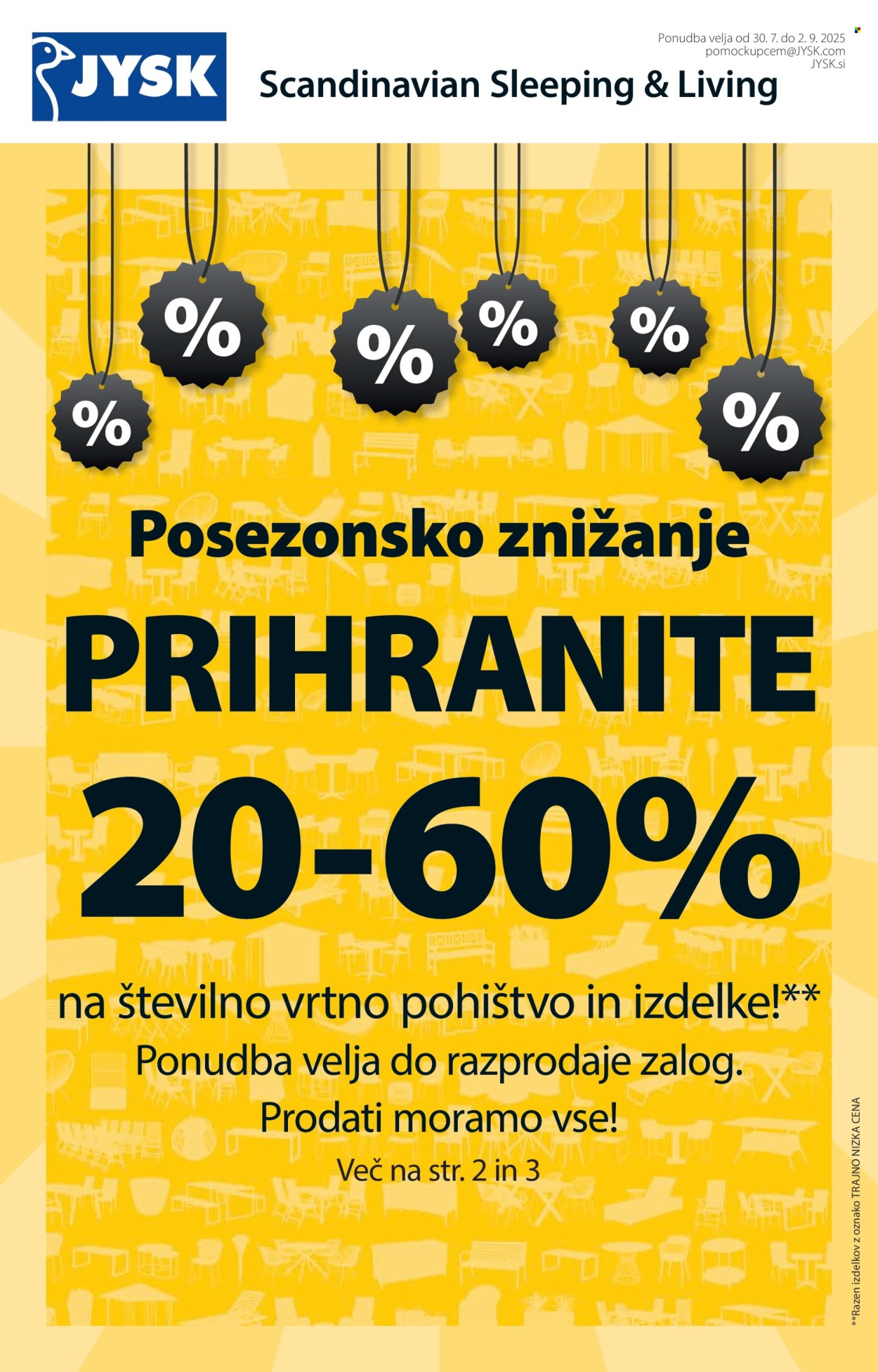 JYSK katalog - 30.7.2025 - 2.9.2025. Stran 1