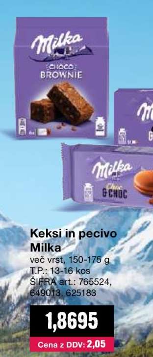 Keksi in pecivo Milka