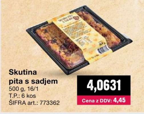 Skutina pita s sadjem