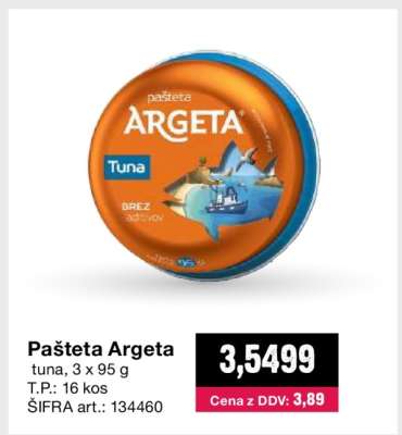 PAŠTETA ARGETA
