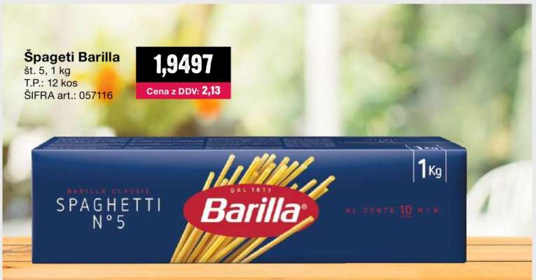 ŠPAGETI BARILLA