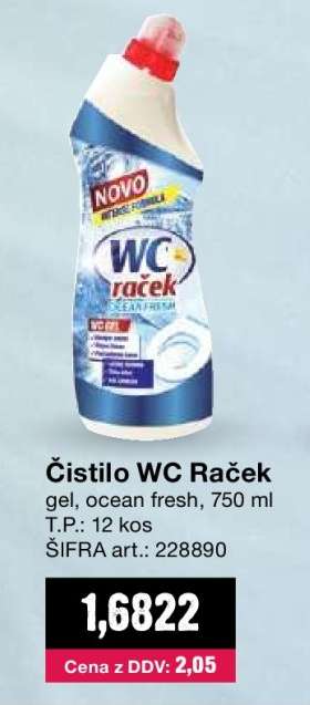 Čistilo WC Raček