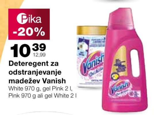 Detergent za odstranjevanje madežev Vanish