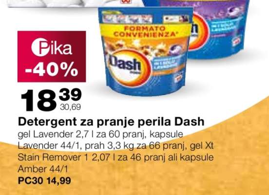 DETERGENT ZA PRANJE PERILA DASH
