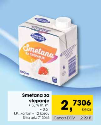 SMETANA ZA STEPANJE