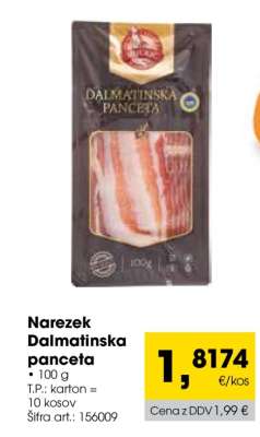 Narezek Dalmatinska panceta