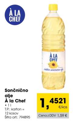 Sončnično olje À la Chef