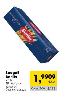 ŠPAGETI BARILLA