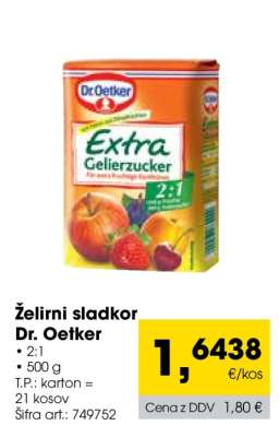 ŽELIRNI SLADKOR Dr. Oetker