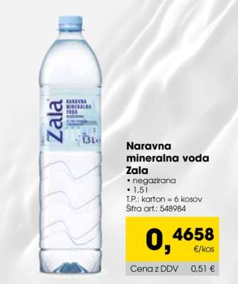 Naravna mineralna voda Zala