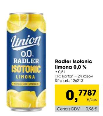 Radler Isotonic limona 0,0 %