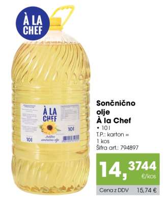 Sončnično olje À la Chef
