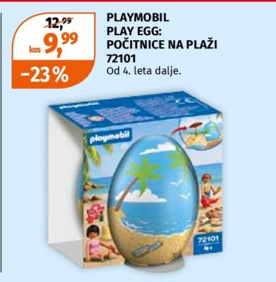 PLAYMOBIL PLAY EGG: POČITNICE NA PLAŽI 72101