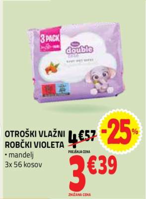 Otroški vlažni robčki Violeta