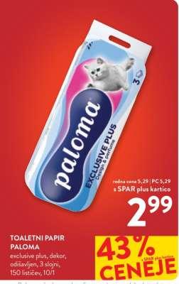 Toaletni papir Paloma