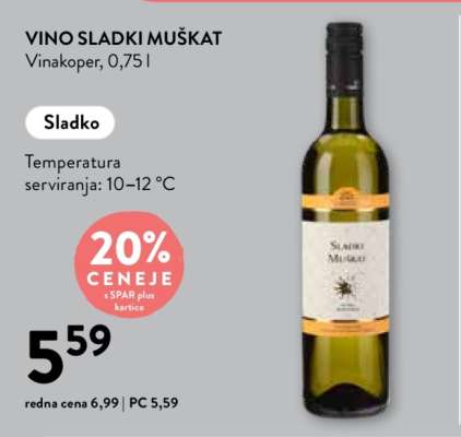 Vino Sladki Muškat