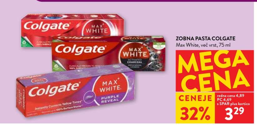 ZOBNA PASTA COLGATE MAX WHITE