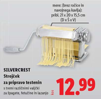 SILVERCREST Strojček za pripravo testenin