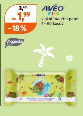 AVEO Kids vlážni toaletni papir