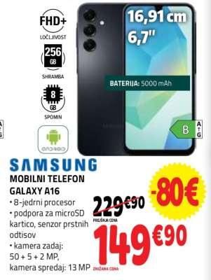 Samsung Mobilni Telefon Galaxy A16