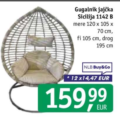Gugalnik jajčka Sicilija 1142 B