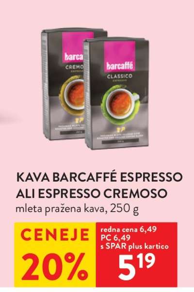 KAVA BARCAFFÉ ESPRESSO ALI ESPRESSO CREMOSO