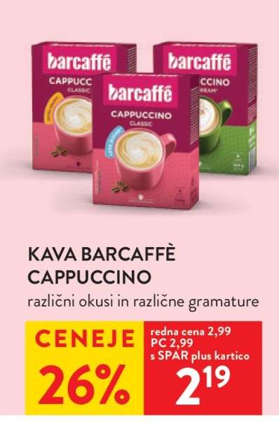 Kava Barcaffè Cappuccino