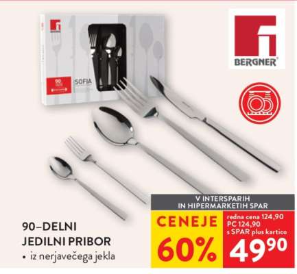90-delni jedilni pribor