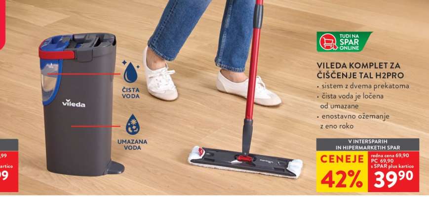 Vileda komplet za čiščenje tal H2Pro