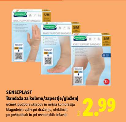 SENSIPLAST Bandaža za koleno/zapestje/gleženj