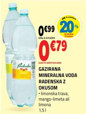 GAZIRANA MINERALNA VODA RADENSKA Z OKUSOM