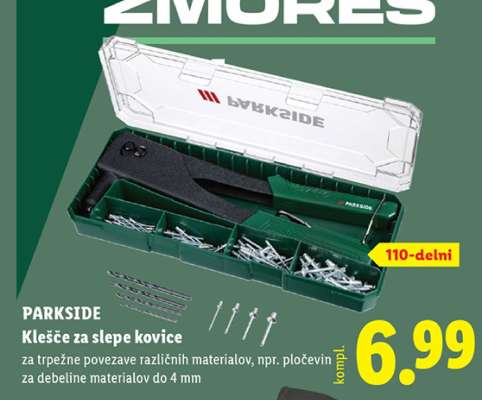 PARKSIDE Klešče za slepe koviče