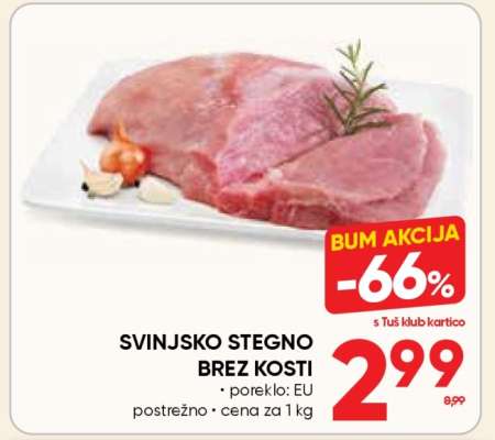 Svinjsko stegno brez kosti