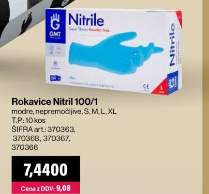 Rokavice Nitril 100/1