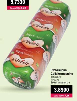 Pizza šunka Celjske mesnine