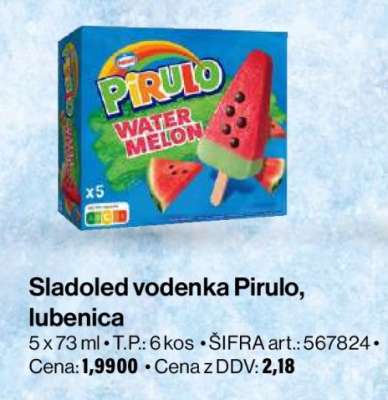 Sladoled vodenka Pirulo lubenica