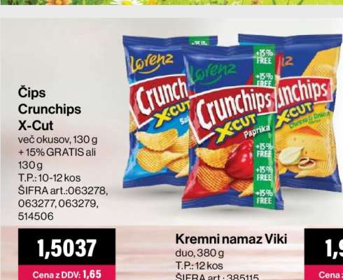 ČIPS CRUNCHIPS X-CUT