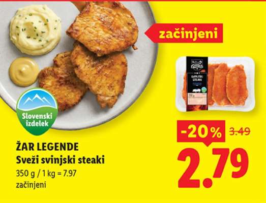ŽAR LEGENDE Sveži svinjski steaki