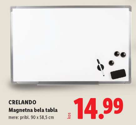 CRELANDO Magnetna bela tabla