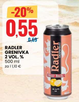 RADLER GRENVIKA 2 VOL. %