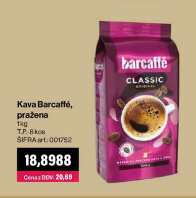 Kava Barcaffé, pražena