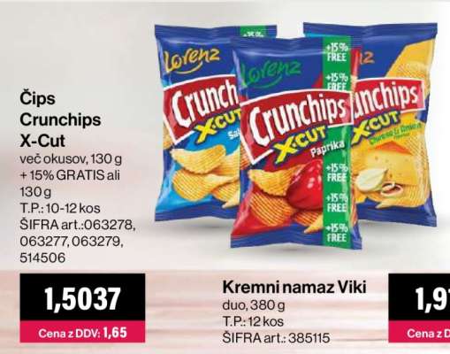 ČIPS CRUNCHIPS X-CUT